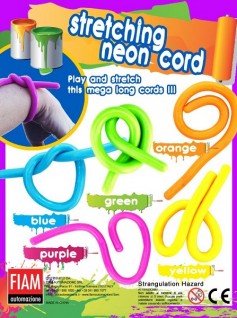stretching neon cord